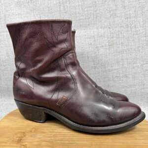 Vintage Long Haul Boots Mens 9.5 W Leather Western Cowboy